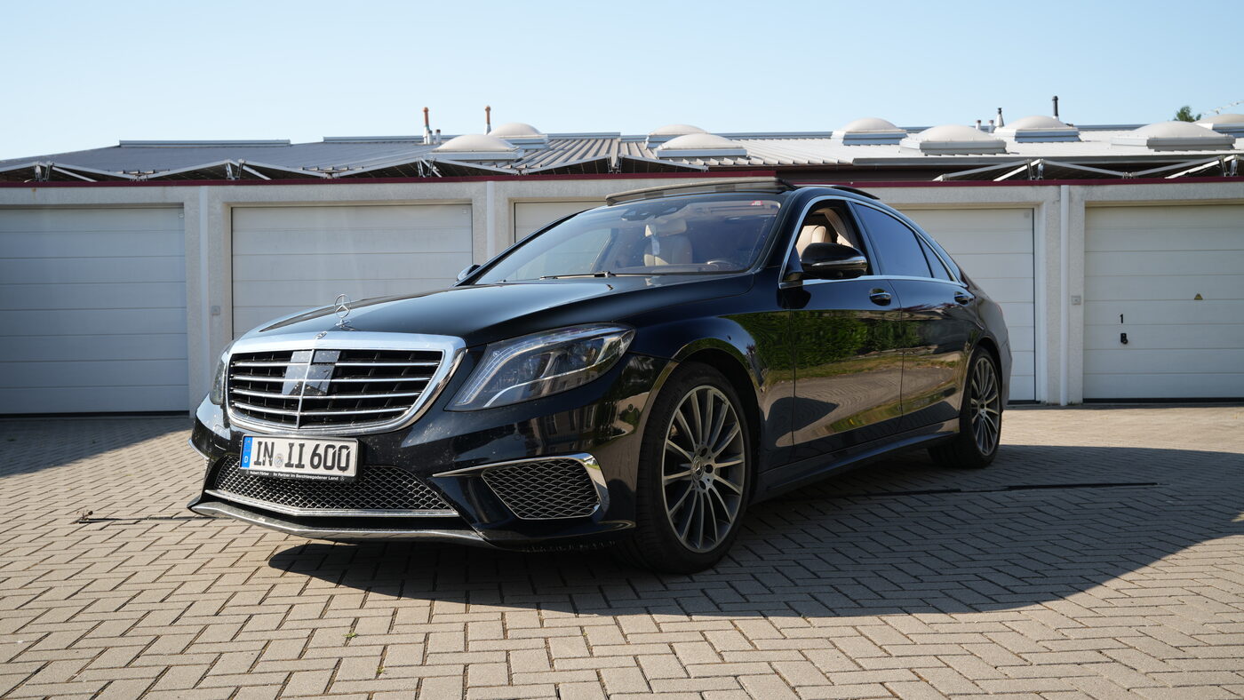 Mercedes S 500 Limousine, schwarz, Frontansicht